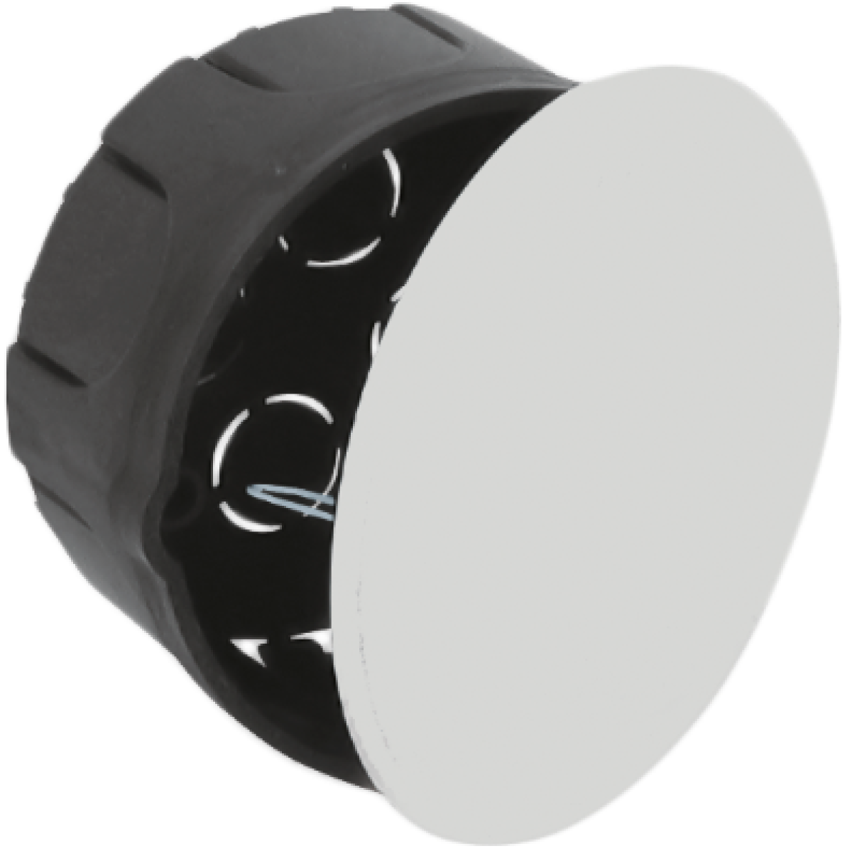 Flush connection box. Ø 100 mm. Cover with metal claw.