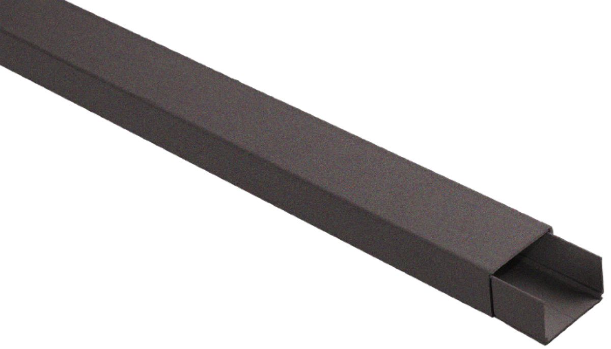 Slotted mini trunking 10 x 20, adhesive and screw fixing