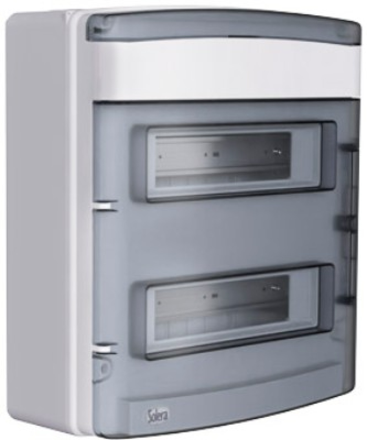 Weatherproof distribution grey box 24+2modules.