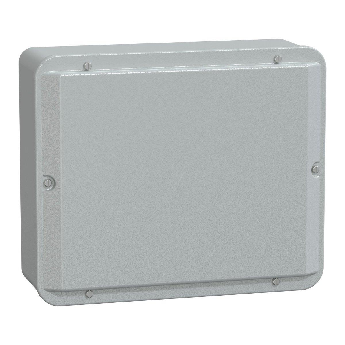 Caixa industrial de metal - cobertura básica baixa - H307xW257xD116 - IP55 - cinzento RAL 7035