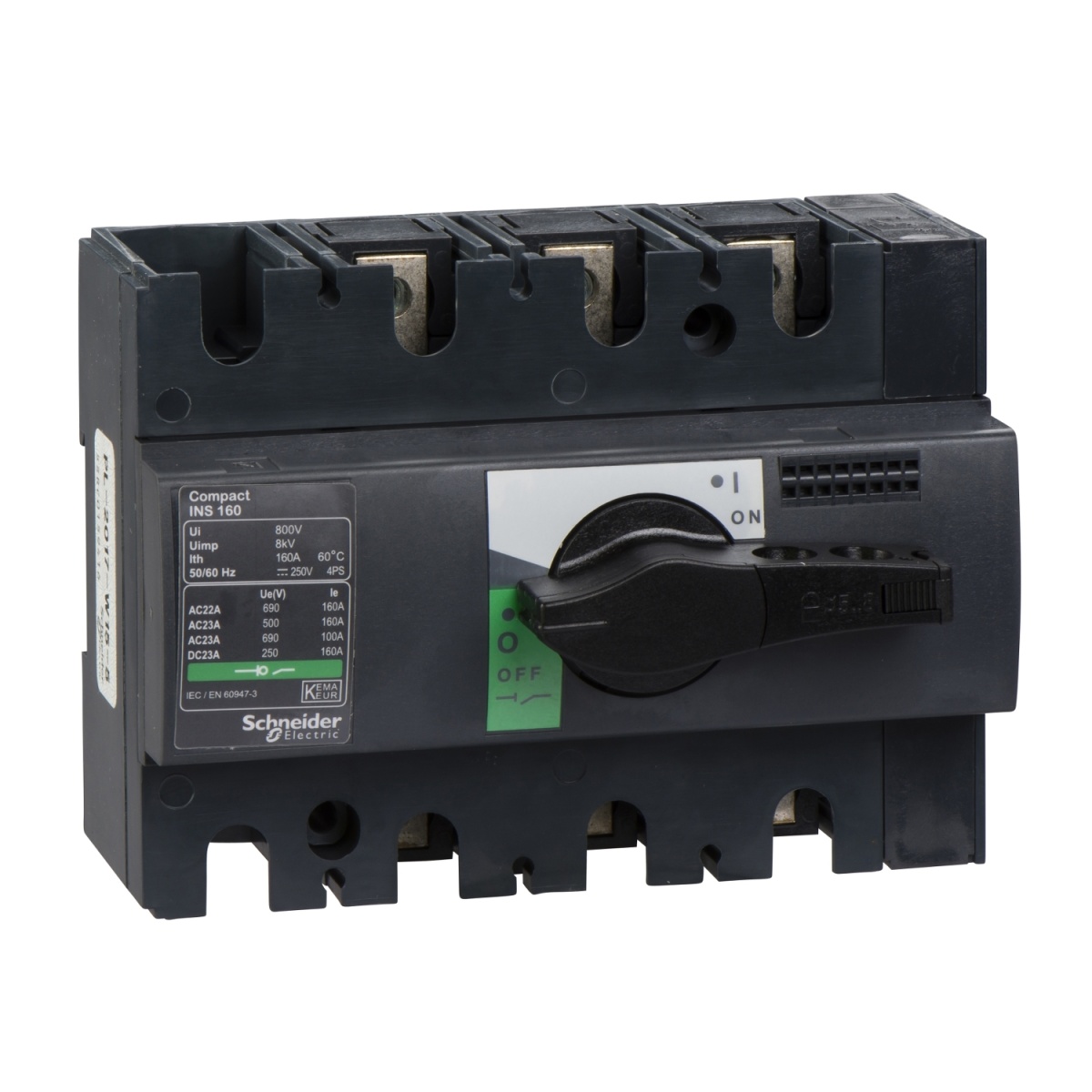 interruptor seccionador Interpact INS160 - 3 pólos - 160 A