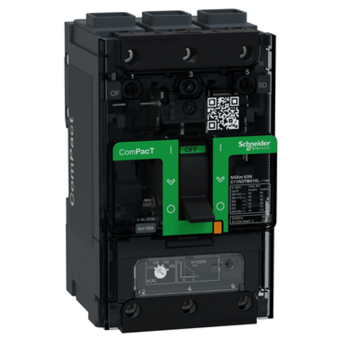 ComPacT DISJUNTOR NSXm100N 50kA CA 3P 16A TMD ELINK