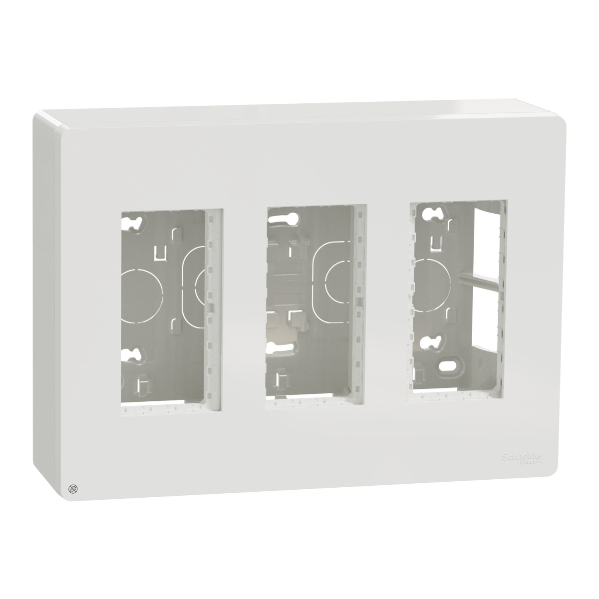 Nova Unica System - Posto de trabalho - saliente - 3 colunas - antibacteriano - Branco