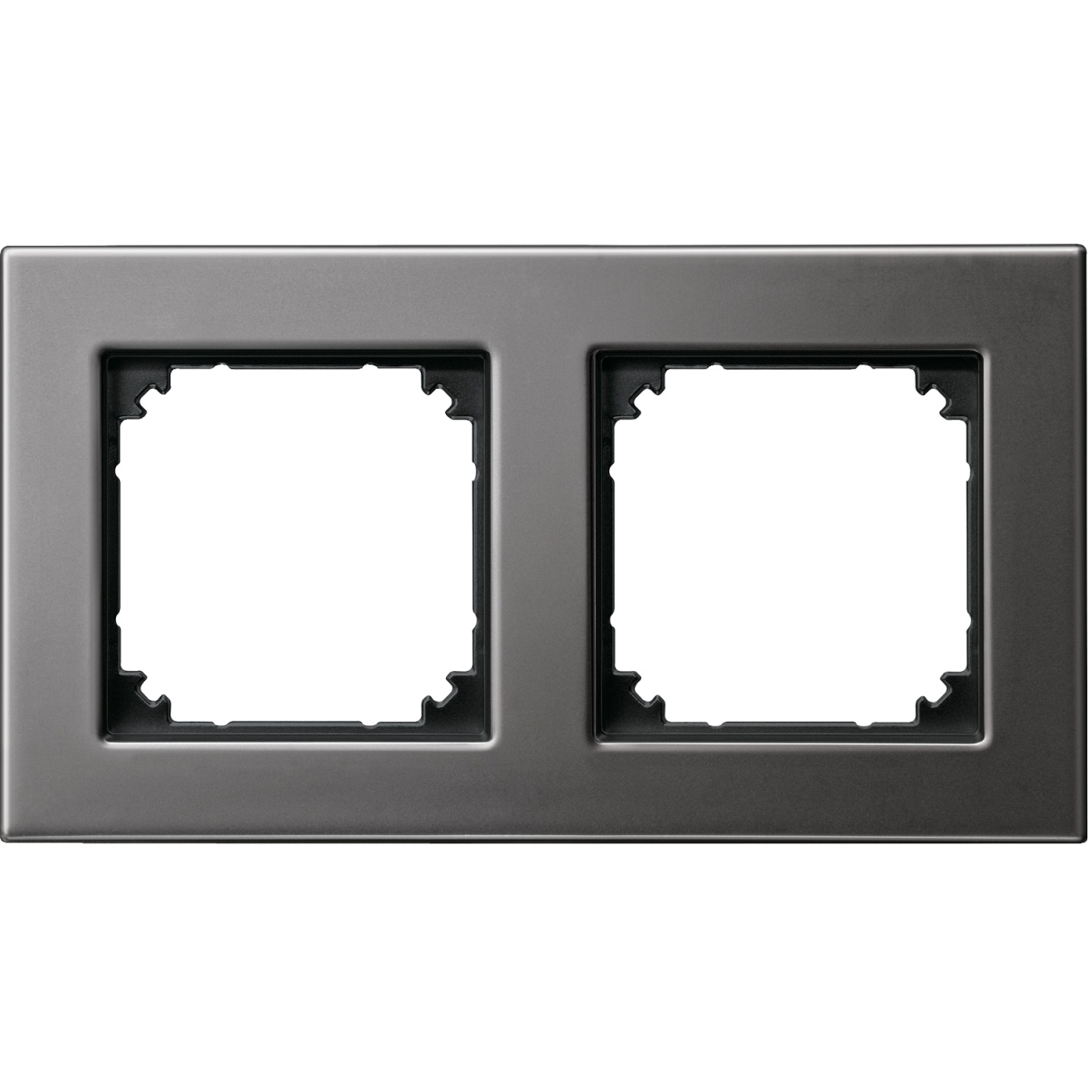 Quadro, metal Merten M-Plan, 2 elementos, rhodium cinza