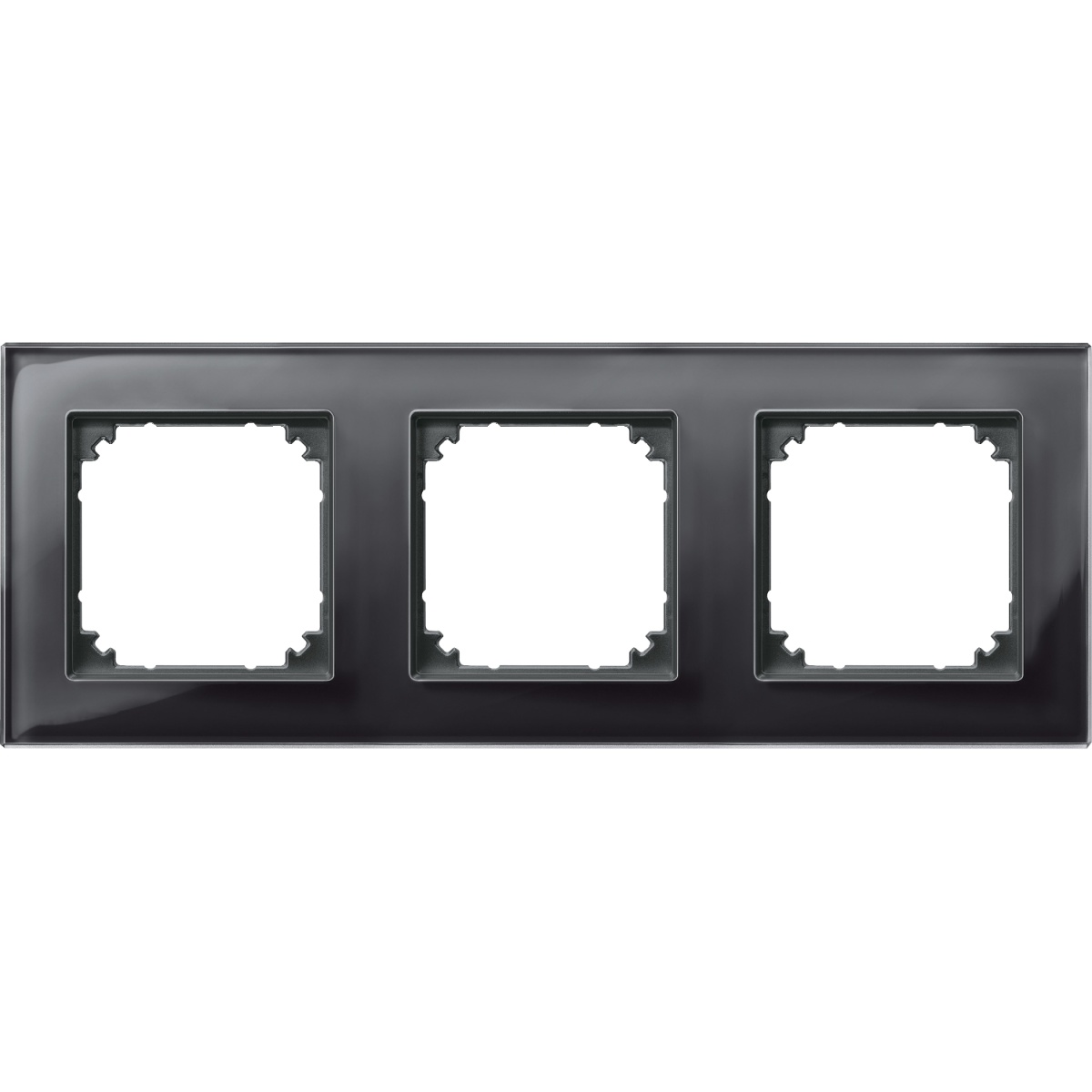 Quadro, vidro do Merten M-Plan, 3 elementos, preto onyx