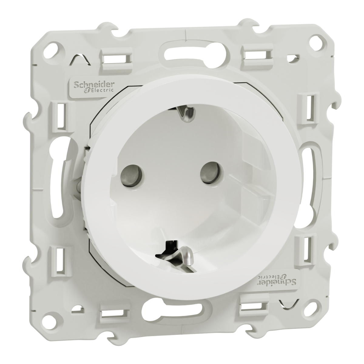 Odace - Tomada 2PT com obturadores - 16A - Branco