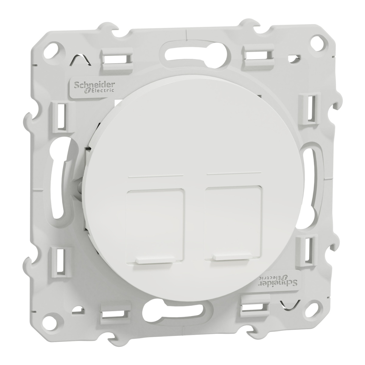Odace - Centro tomada RJ45 dupla - Branco