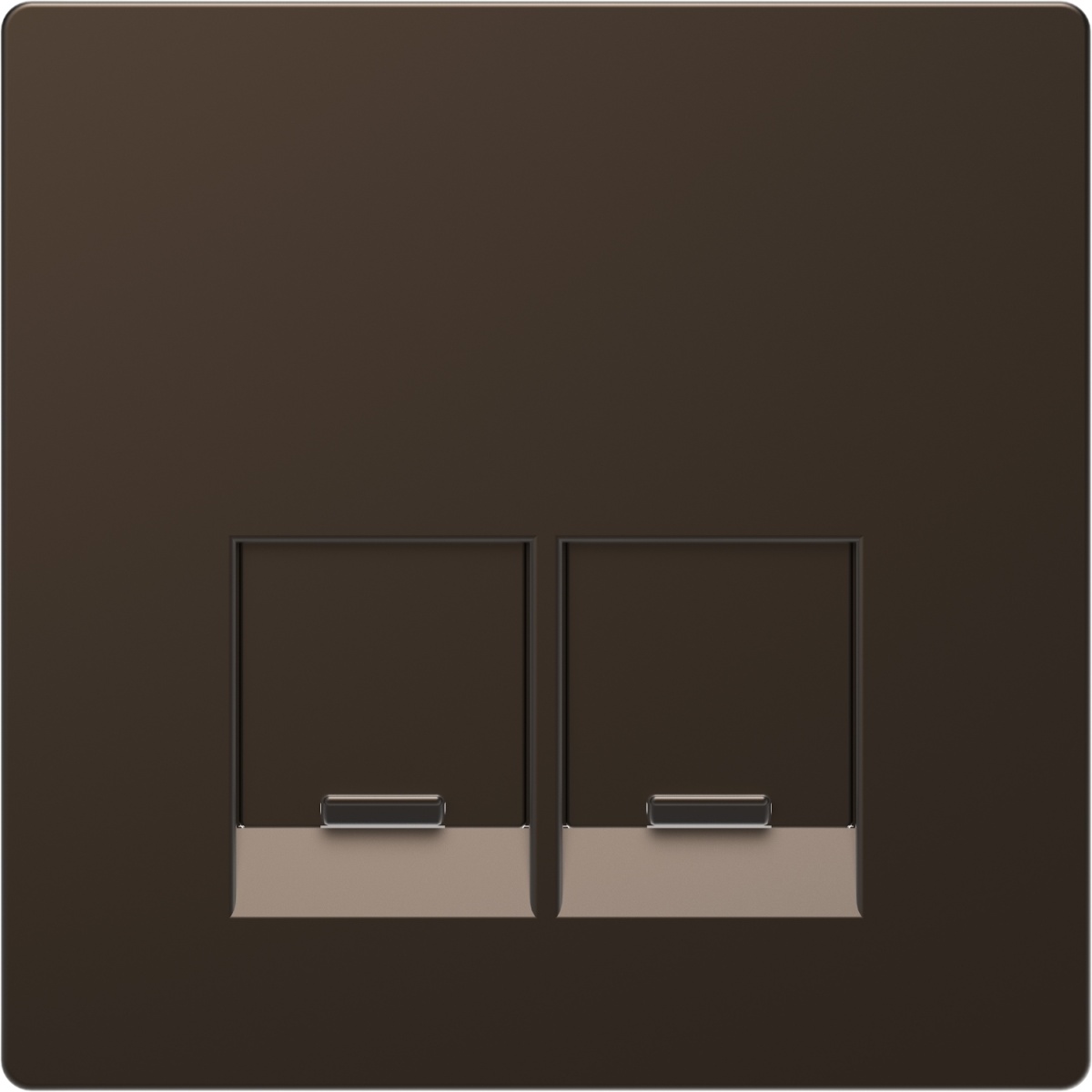 D-Life - Centro de tomada RJ45 dupla - Metal mocca