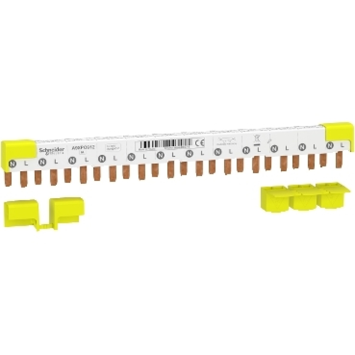 Acti9 iC40 - Pente de ligação 1PN - 12 módulos - 80A