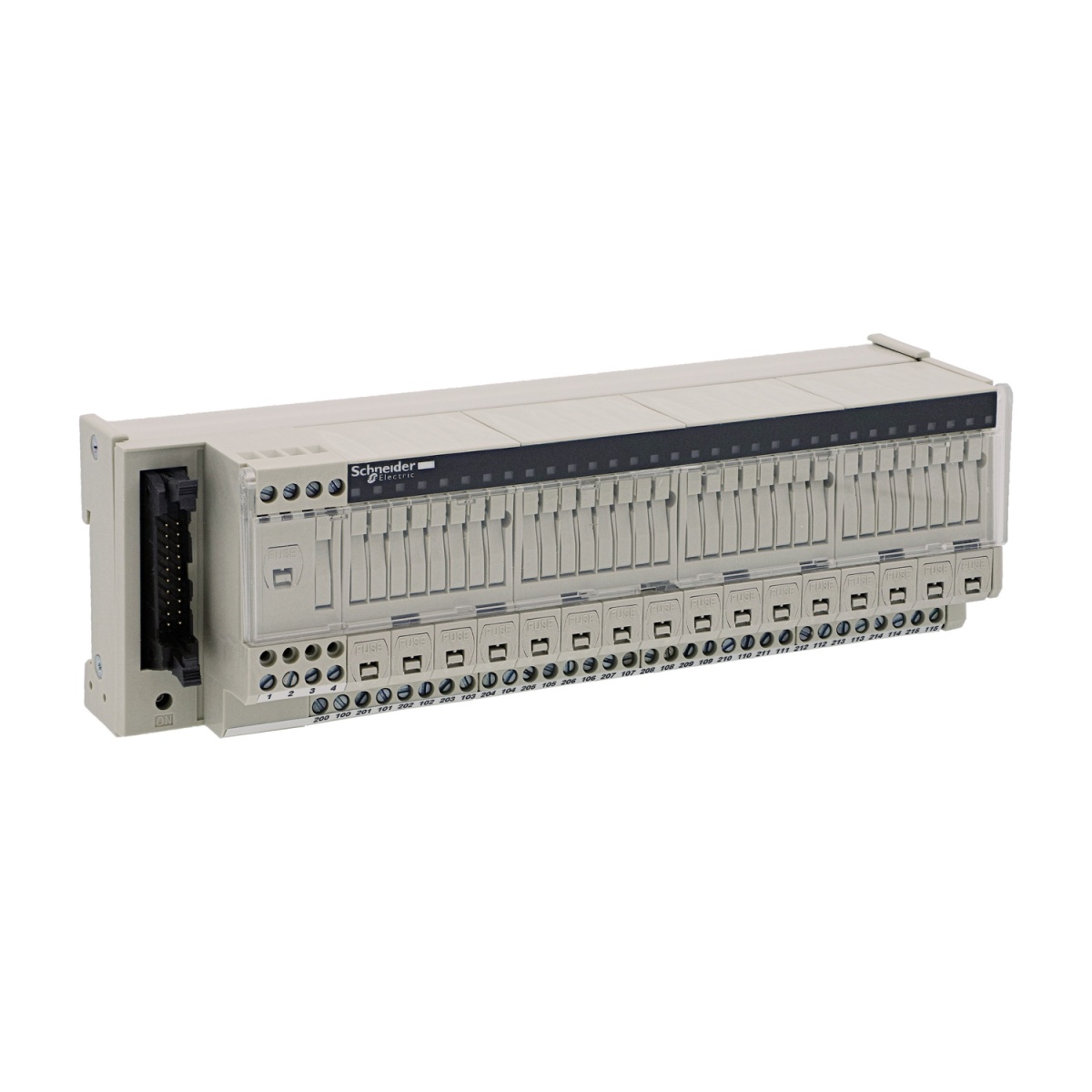 Base passiva ABE7 - 16 entradas - fusíveis - Led - isolador