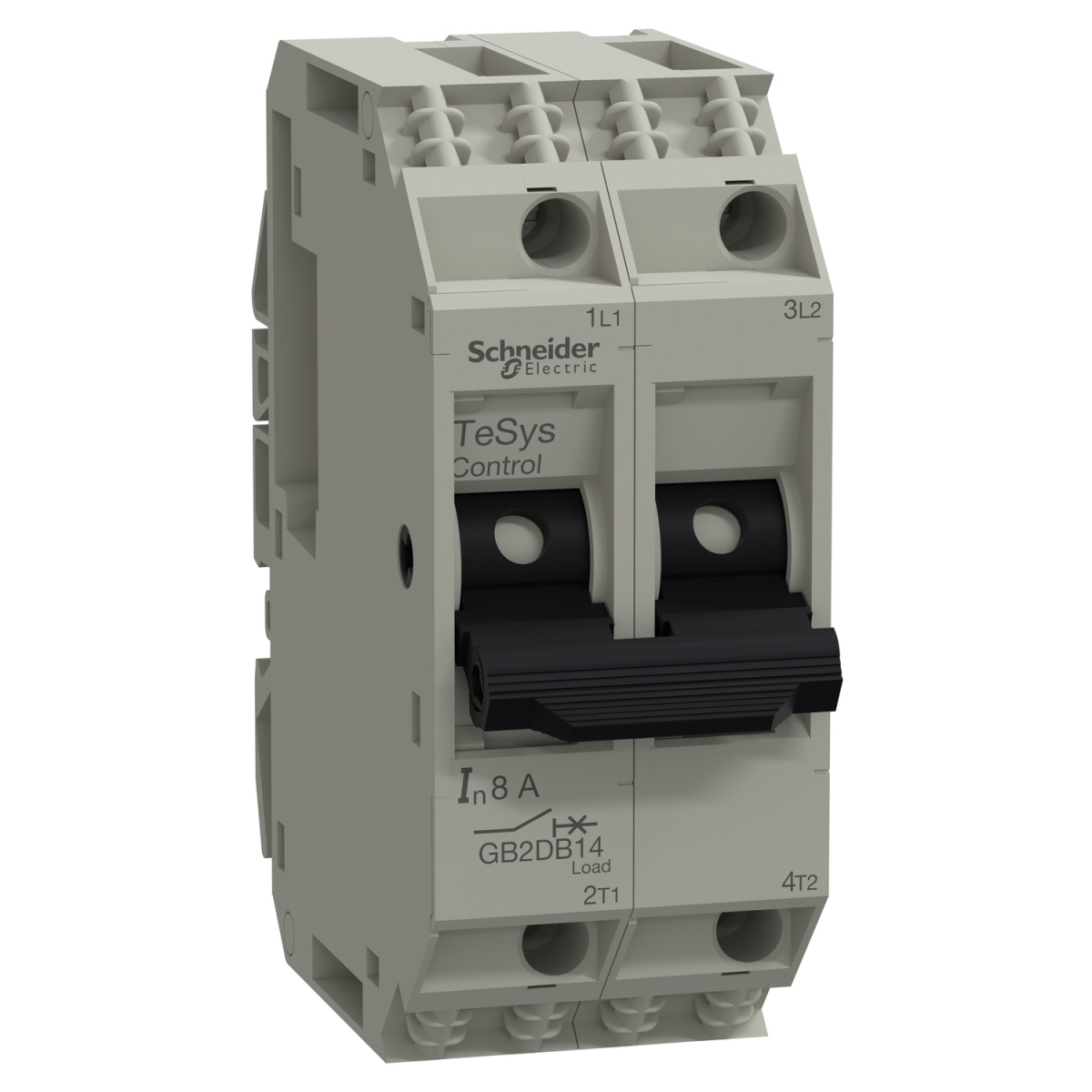 disjuntor TeSys para circuitos de comando - GB2-DB - 8 A - 2 pólos - 2d
