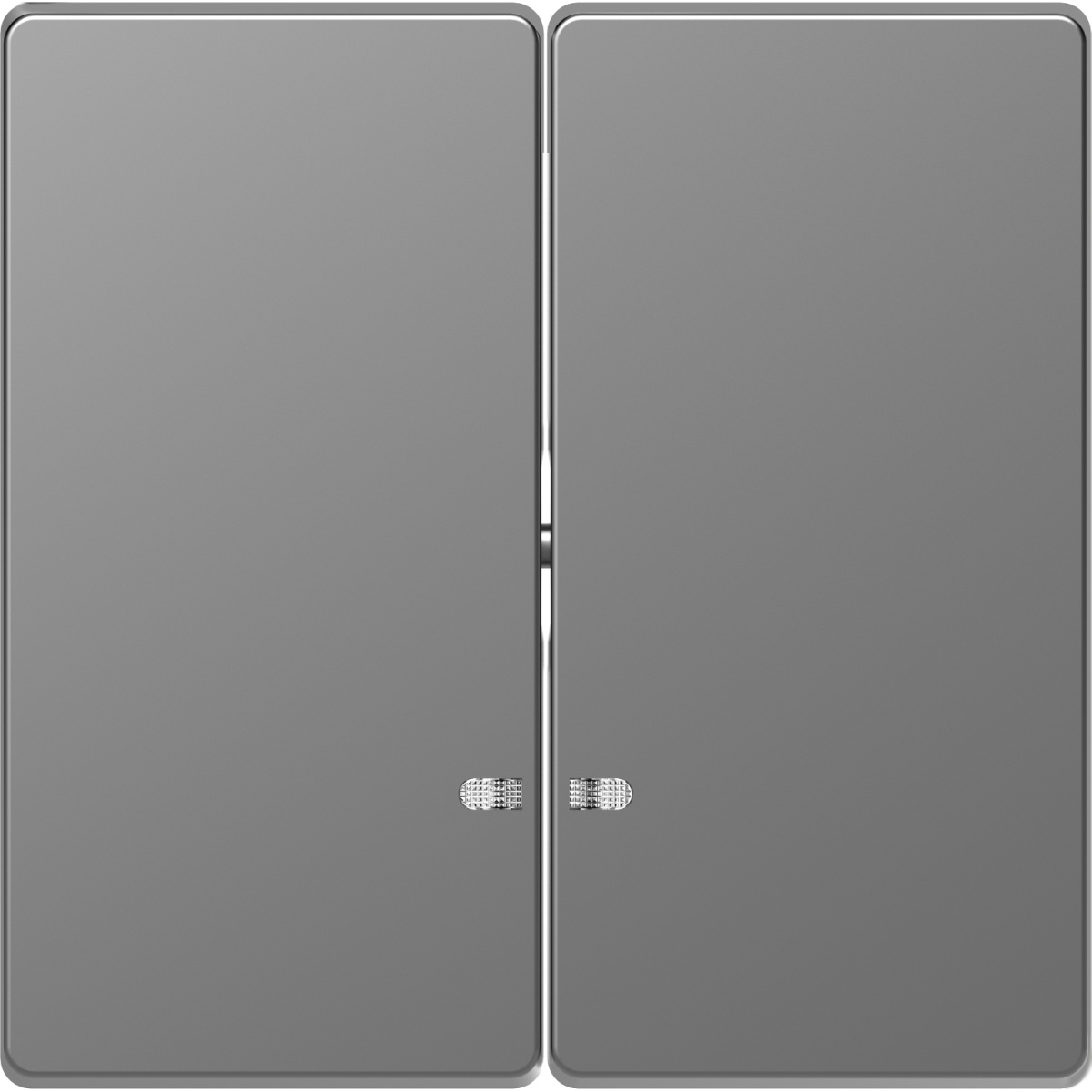 D-Life - Tecla dupla com visor - Aço