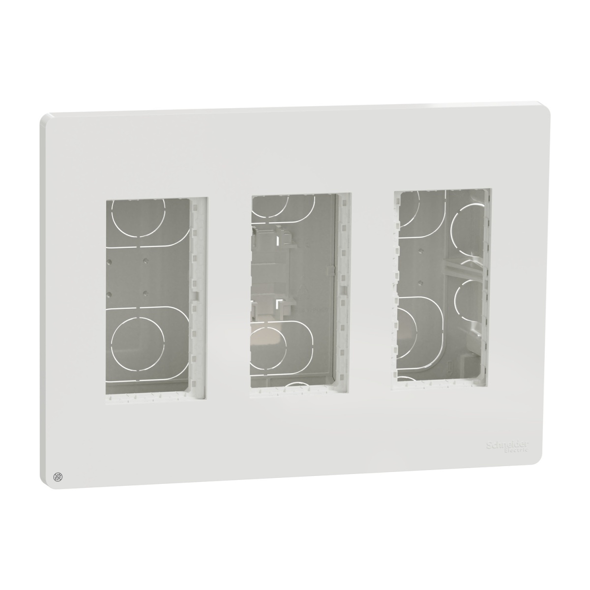 Nova Unica System - Posto de trabalho - encastrar - 3 colunas - antibacteriano - Branco