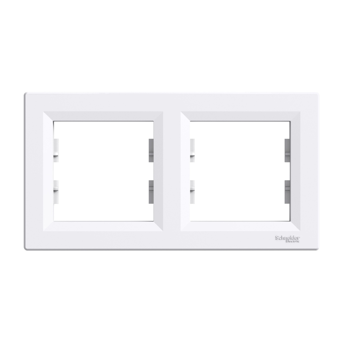 Asfora - quadro horizontal de 2 tomadas - branca