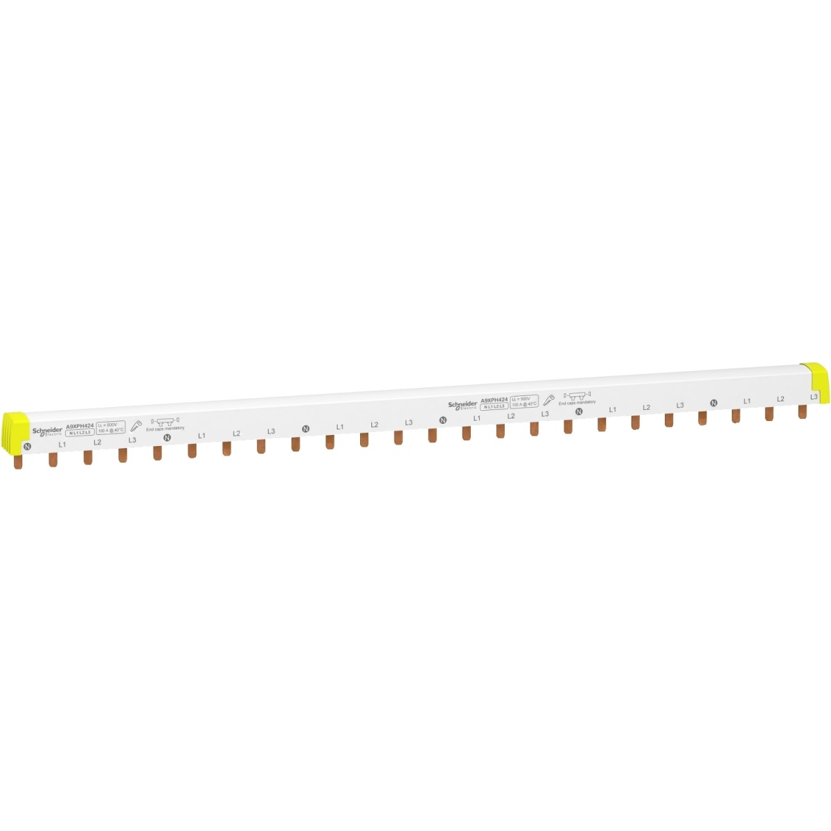 Acti 9 - barramento pente - 3LN - passo 18 mm - 24 módulos - 100 A