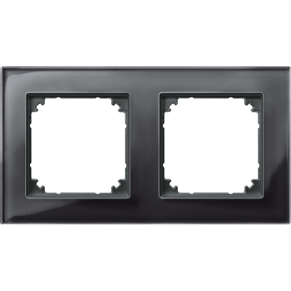 Quadro, vidro M-Plan, 2 elementos, preto onyx