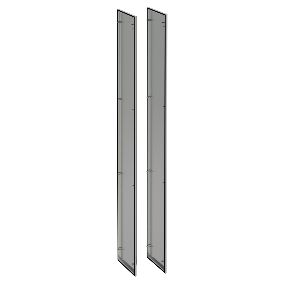 2 side panels stainless 304L, Scotch Brite finish, for SFX H2000xD500mm