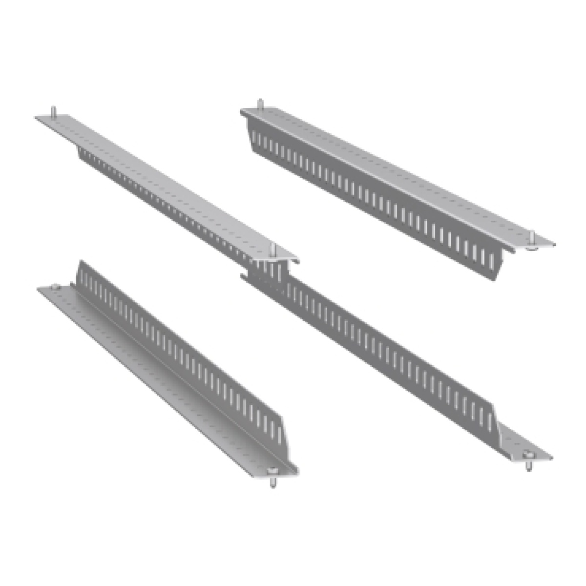 4 Suportes de apoio com 1000 mm de profundidade para rack fixo de 19 800 mm