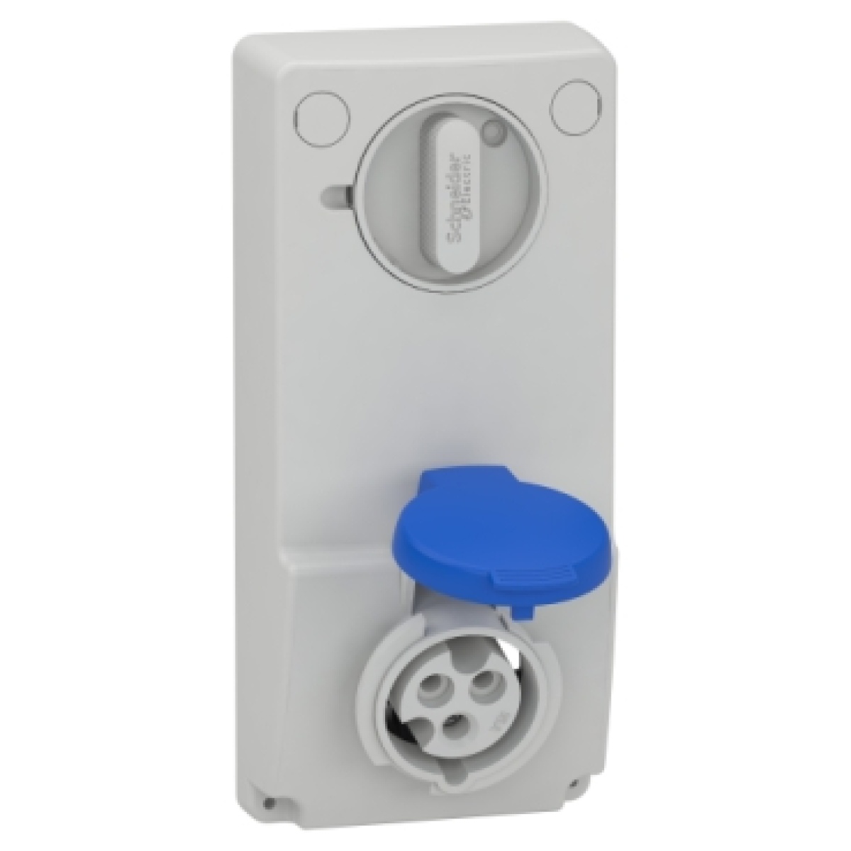 Unika interlocked socket - 16 A - 2P  E - 200...250 V AC - IP44 - panel