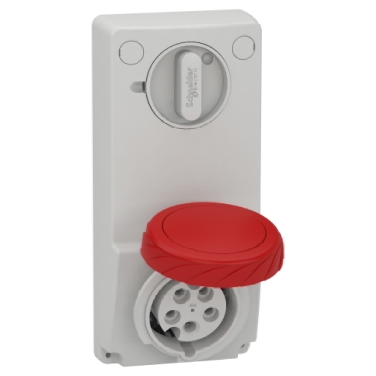 Unika interlocked socket - 16 A - 3P  N  E - 380...415 V AC - IP65 - panel