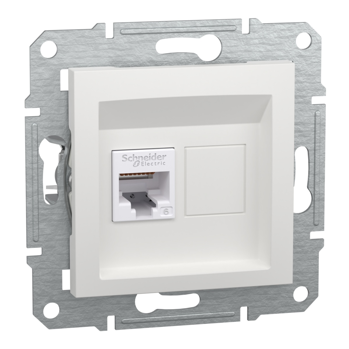 Asfora - Tomada de dados individual - RJ45 cat. 6 UTP branca sem quadro