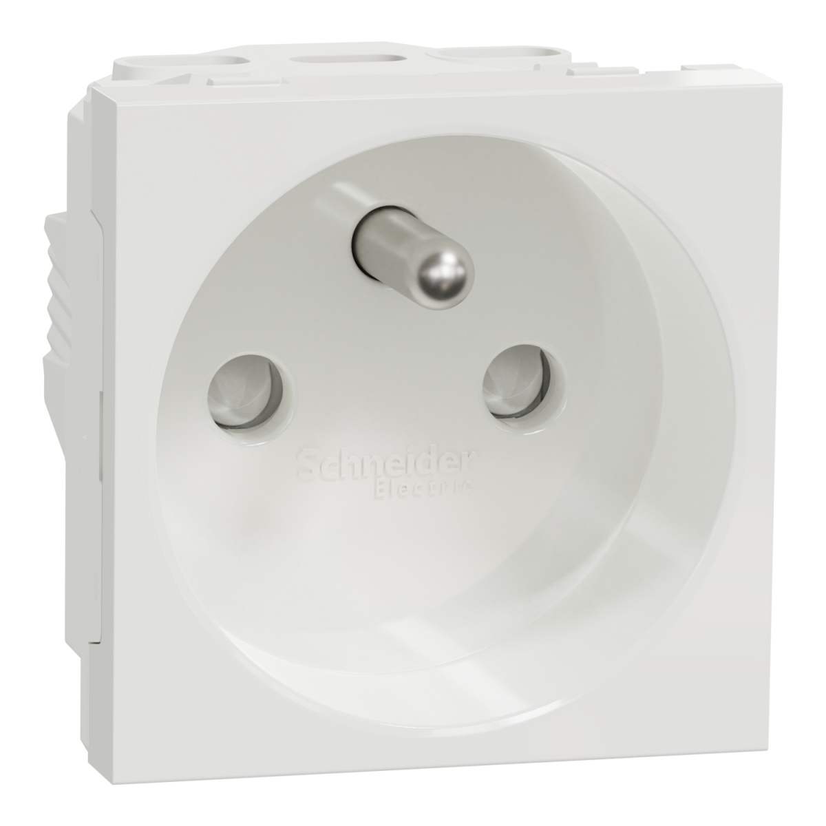 New Unica - 1 French socket-outlet - 2PE  shutters - 16A 250V - IP21 D - white