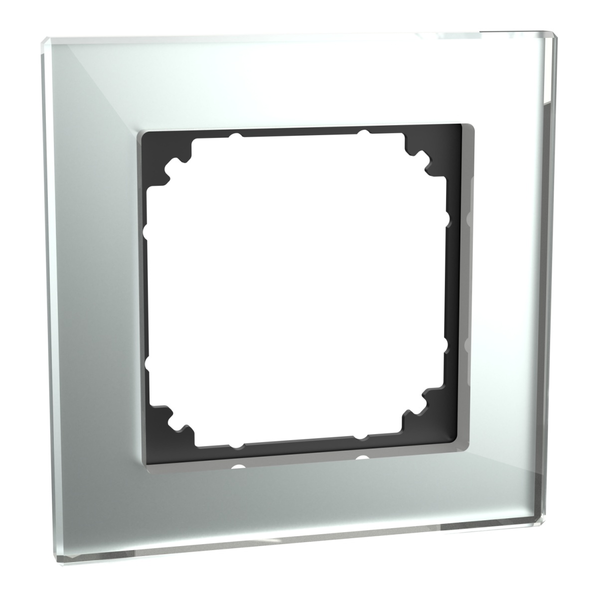 Quadro, vidro do Merten M-Plan, 1 elemento, prata de diamante