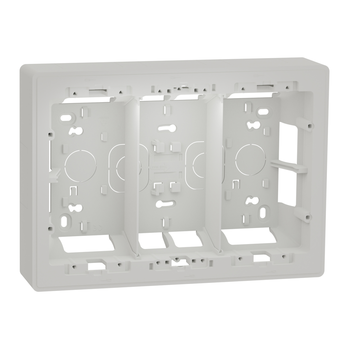Nova Unica System -  Caixa Posto de trabalho - saliente - 3 colunas - antibacteriano - Branco
