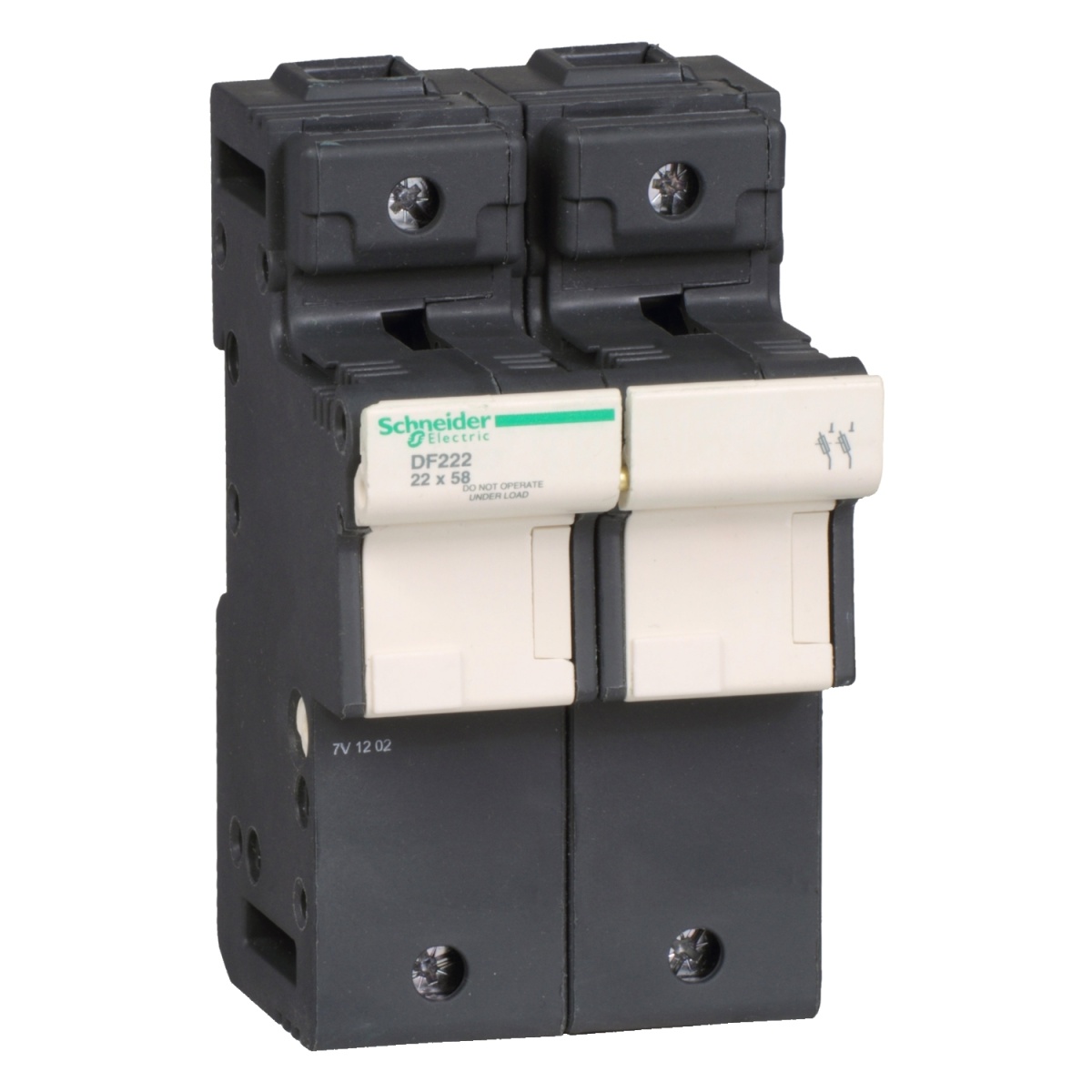 TeSyS porta-fusível 2P 125A - tamanho fusível 22 x 58 mm