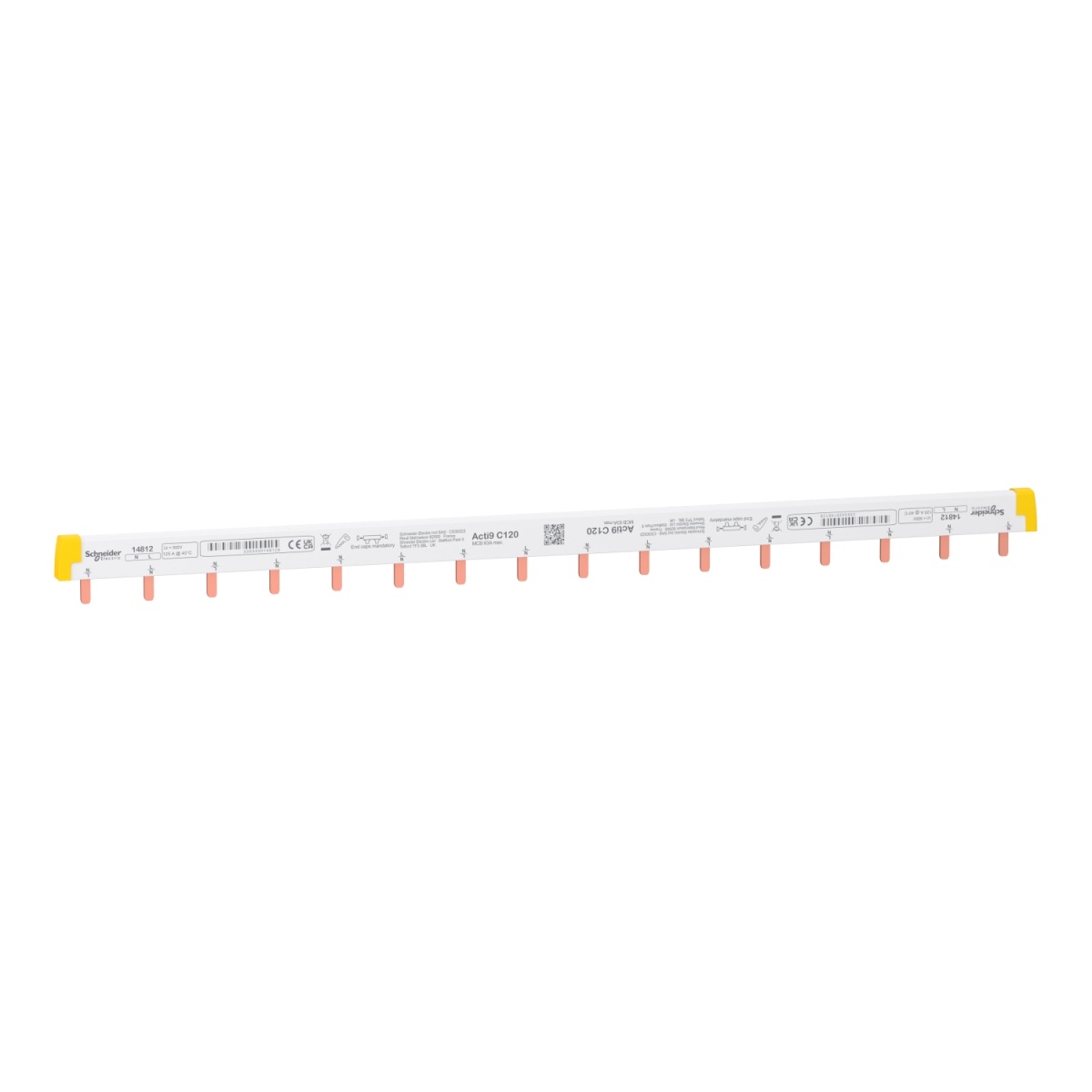 Acti 9 - comb busbar - 1LN - 27 mm pitch - 24 modules - 125A