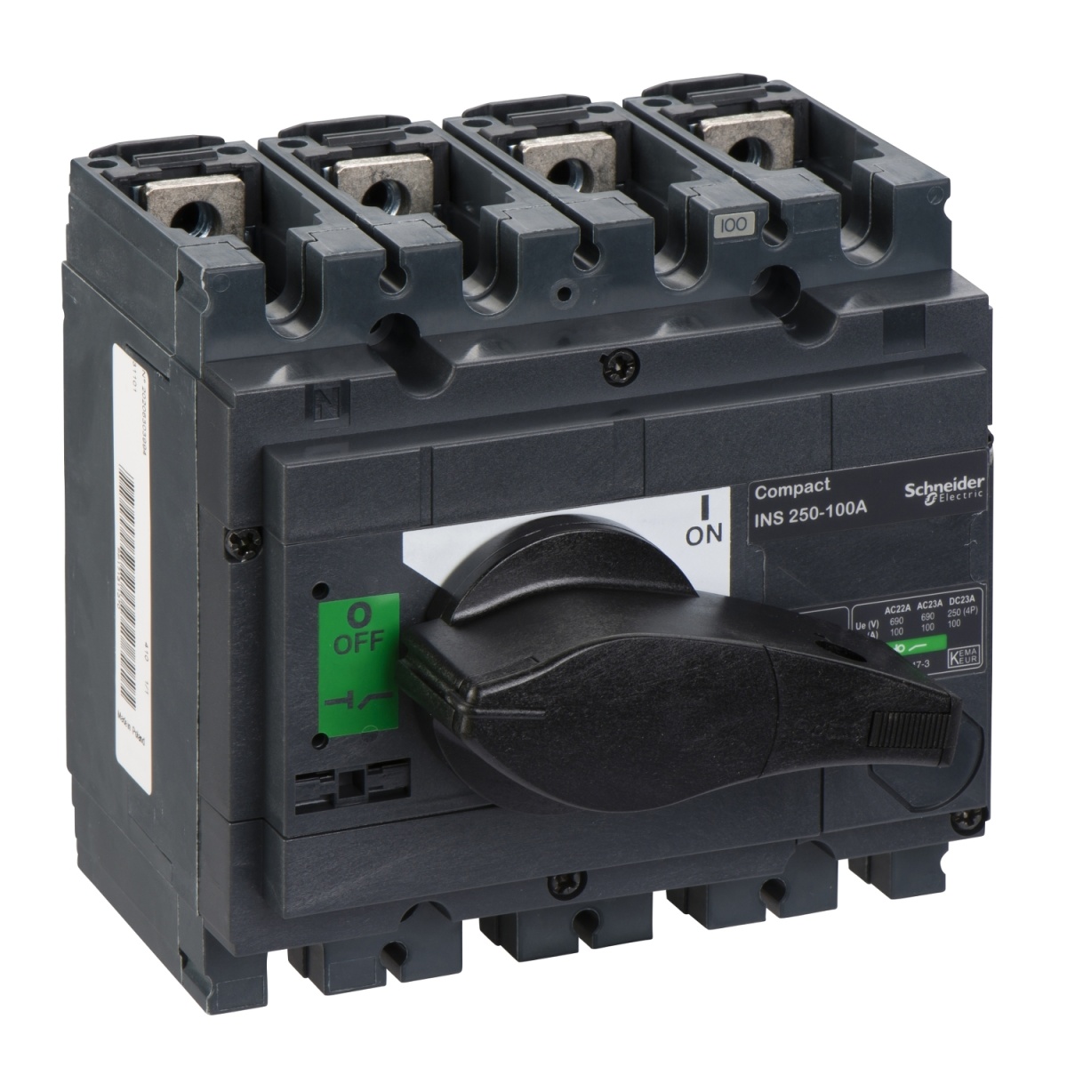 interruptor seccionador Interpact INS250 - 100 A - 4 pólos