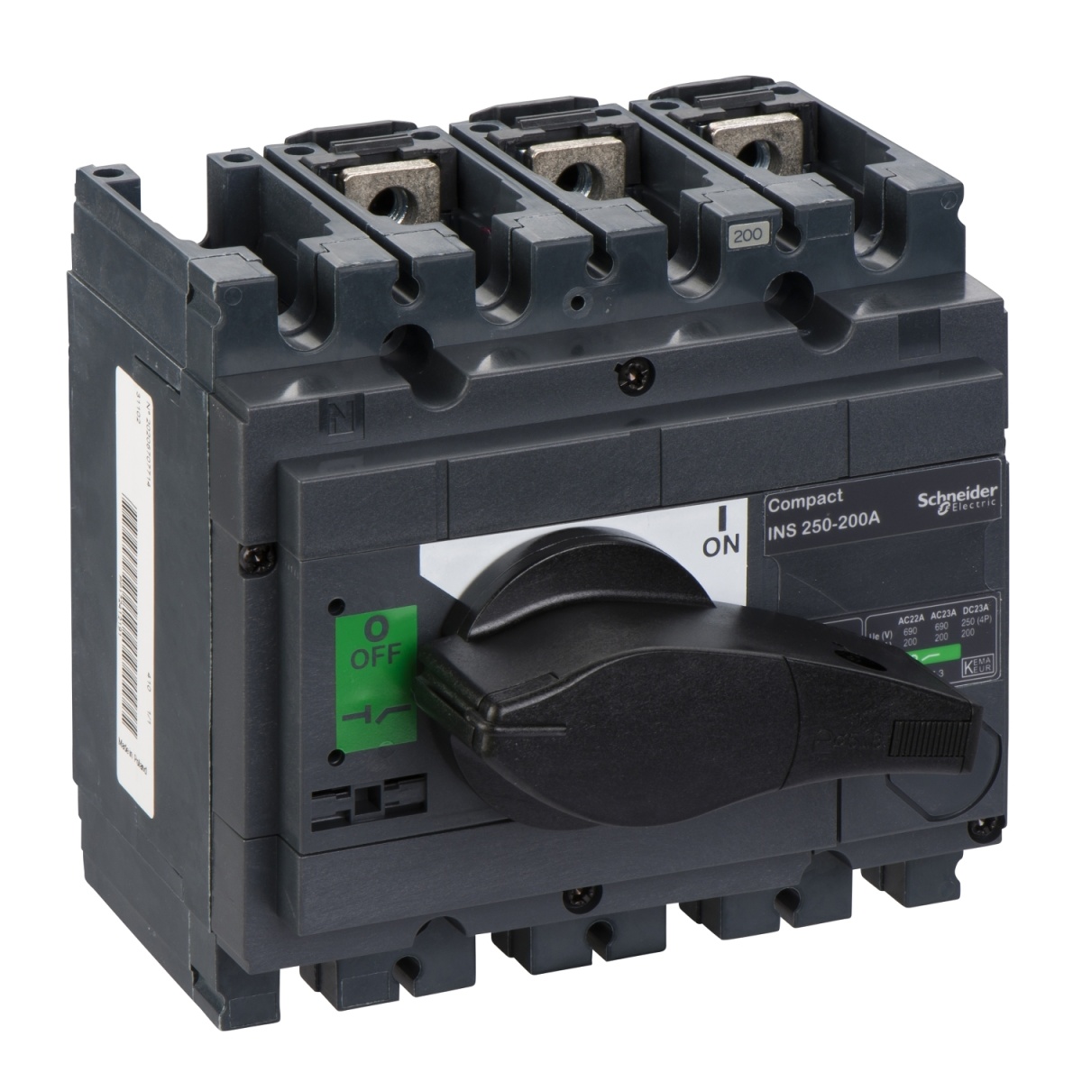 interruptor seccionador Interpact INS250 - 200 A - 3 pólos
