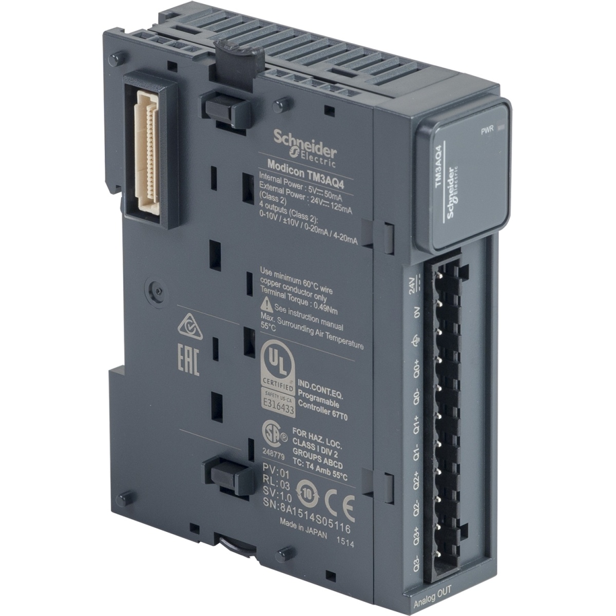 Módulo TM3 - Modicon - 4 saídas analog