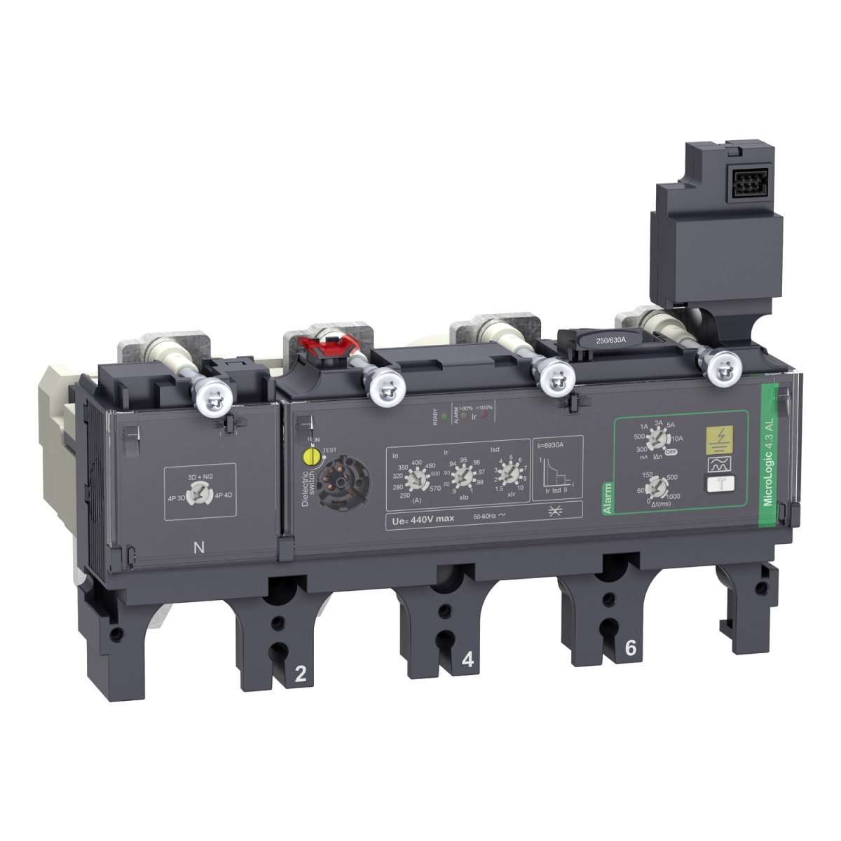 ComPacT DISPARADOR NSX630 CA 4P4D 570A 4.3AL