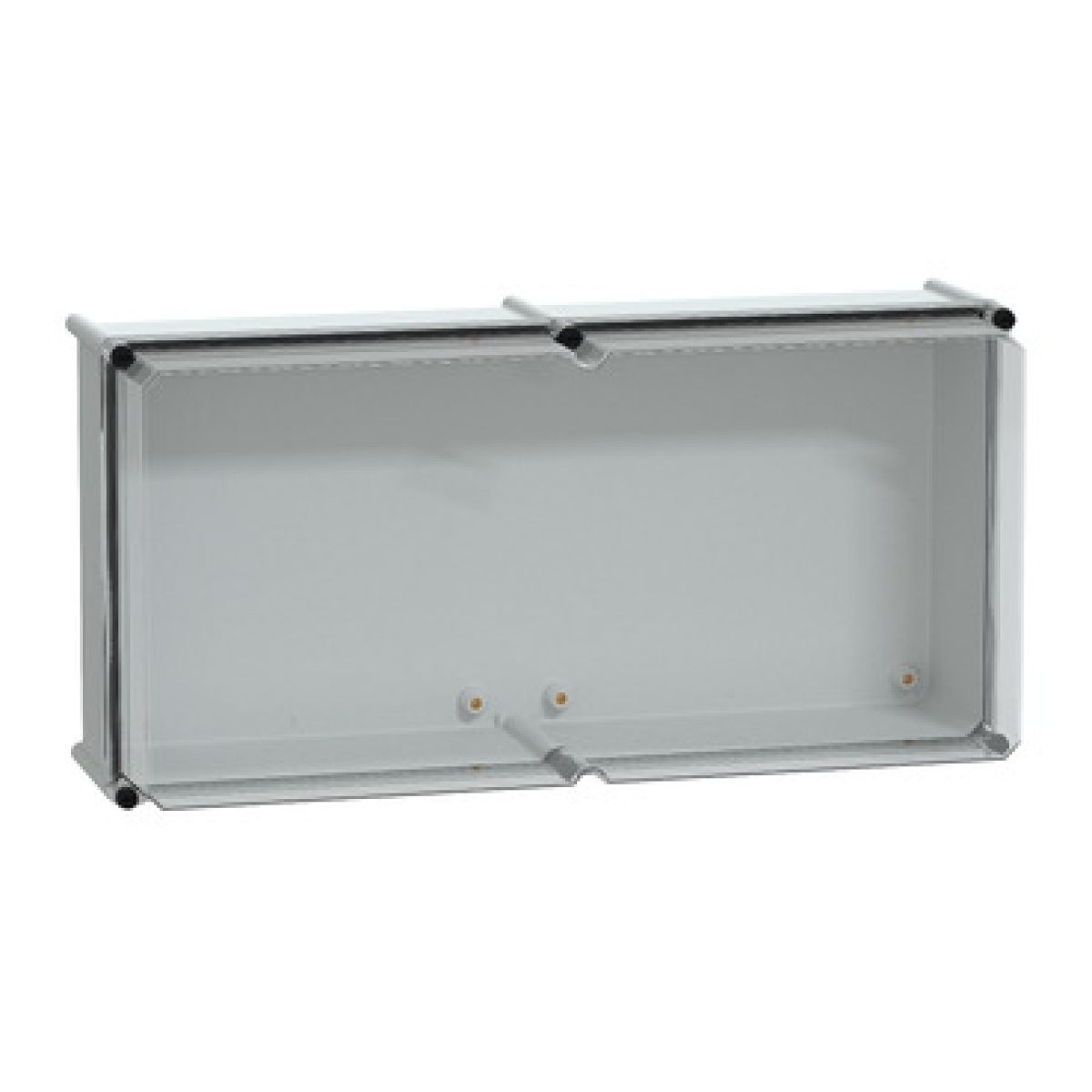 PLS box, polyester rear, transparent PC cover IP66 36x72x23cm