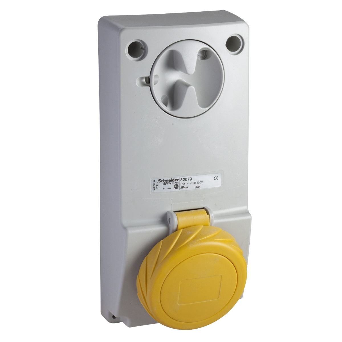 Unika interlocked socket - 32 A - 3P  E - 100...130 V AC - IP65 - panel