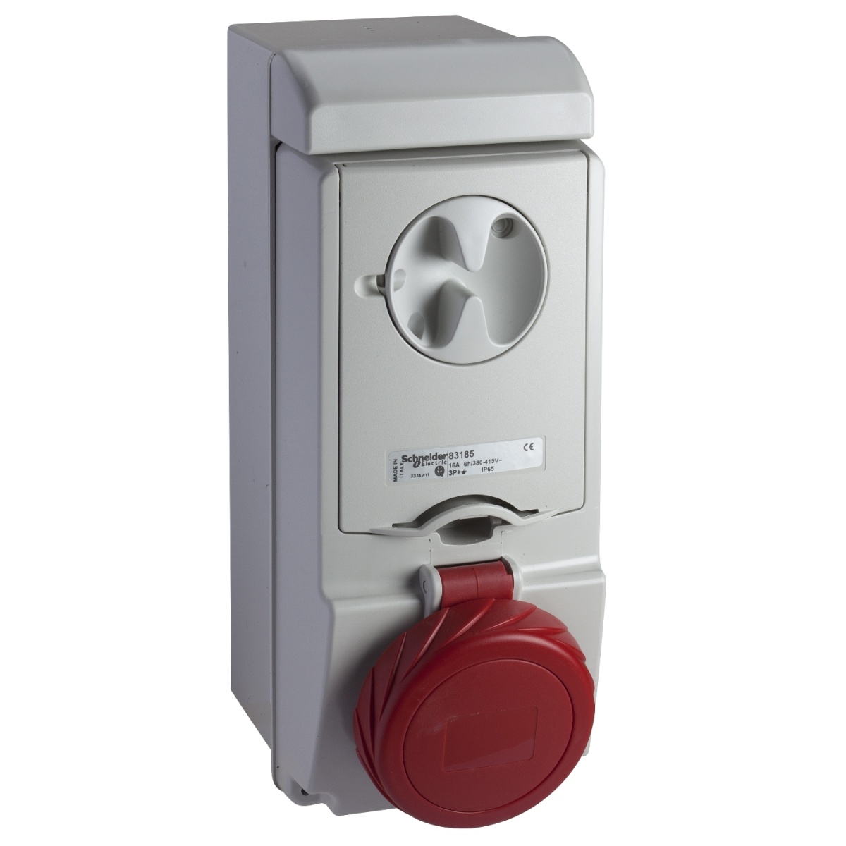 Unika interlocked socket - 32 A - 3P  E - 380...415 V AC - IP65 - wall