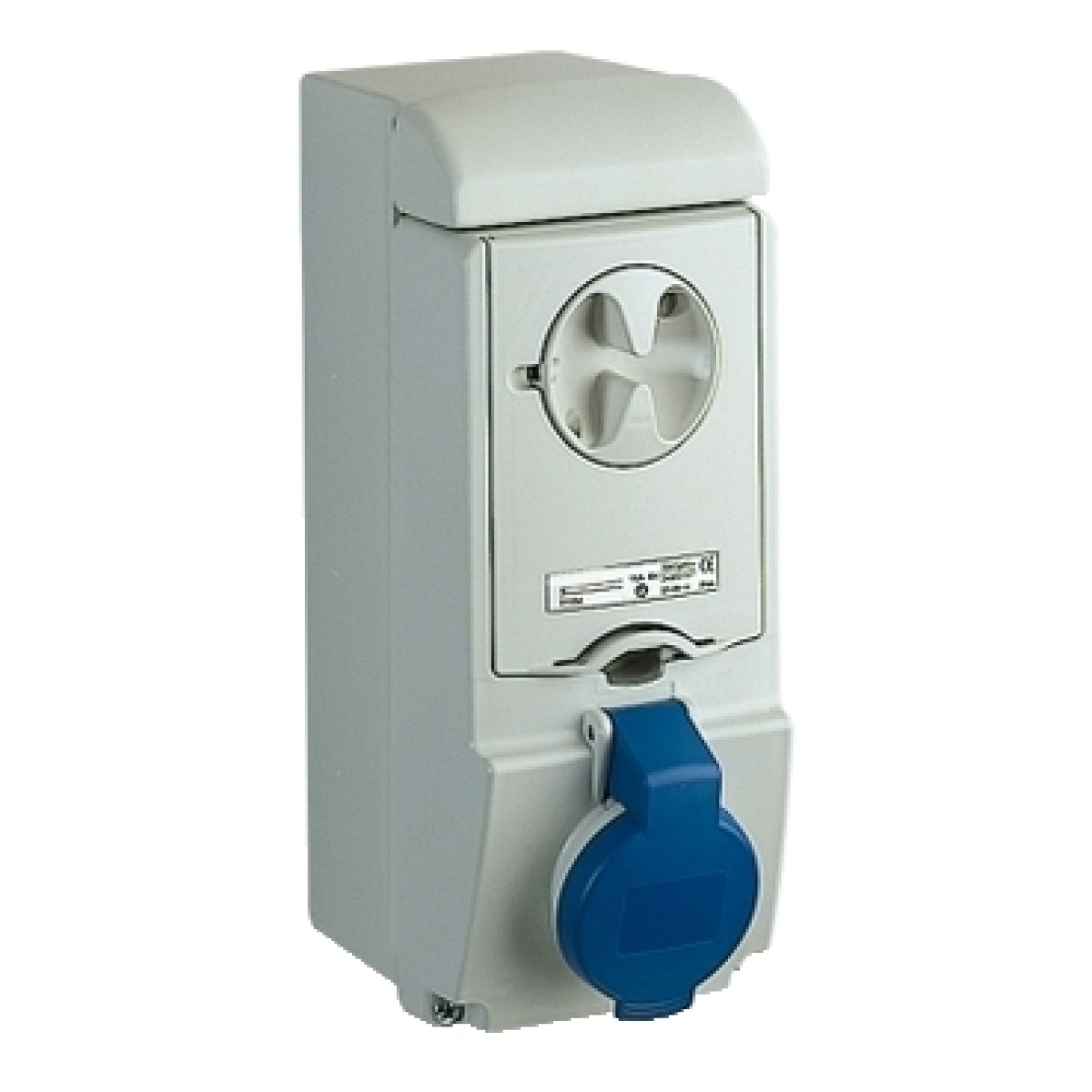 Unika interlocked socket - 32 A - 2P  E - 200...250 V AC - IP44 - wall