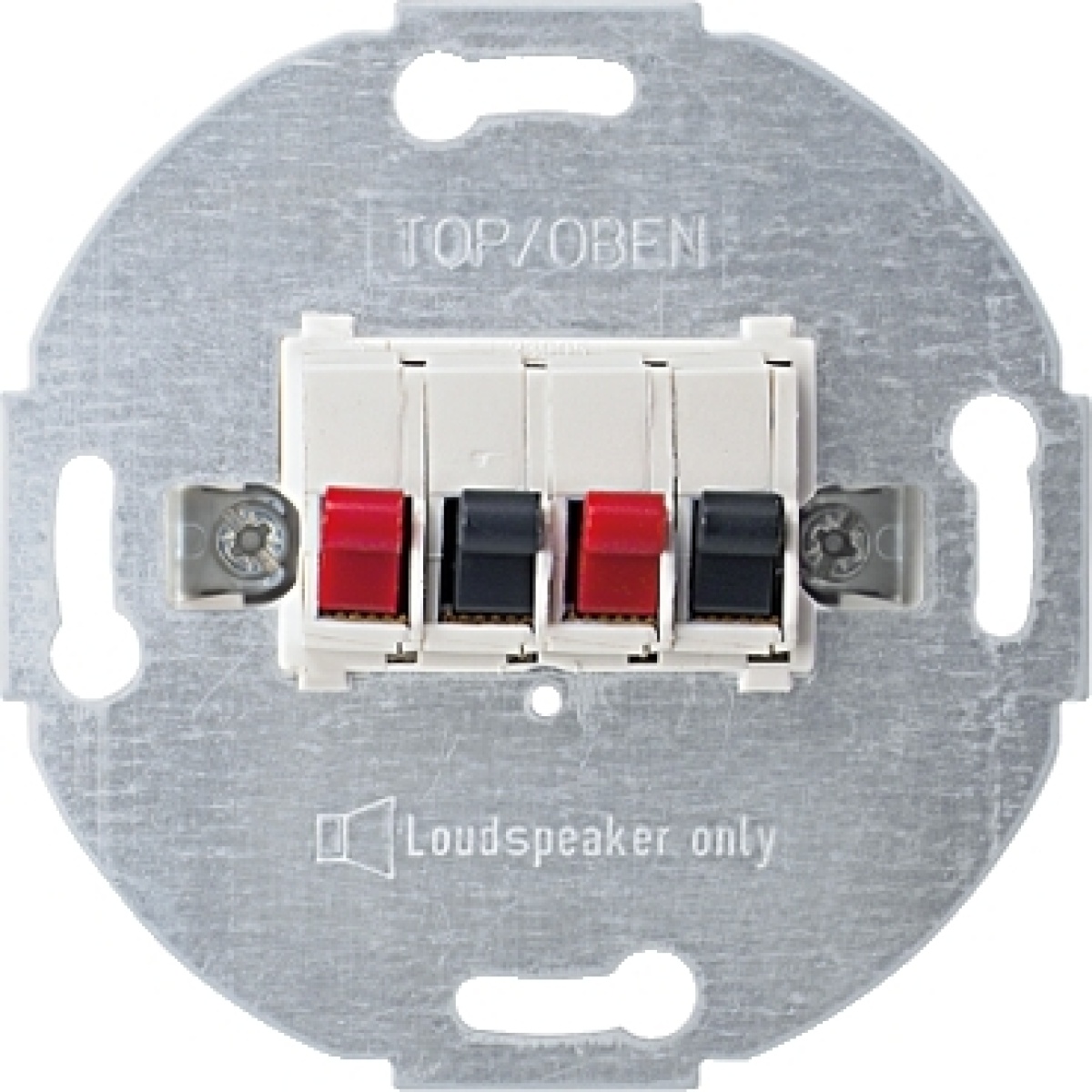 Tomada altifalante dupla, branco polar