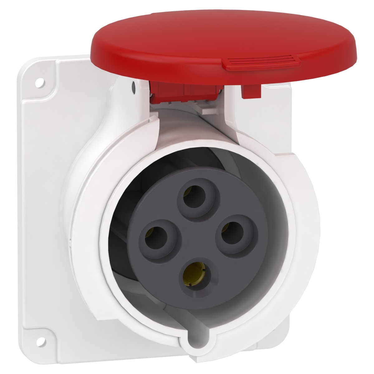 PratiKa socket - fast - straight - 32A - 3P  E - 380...415 V AC - panel