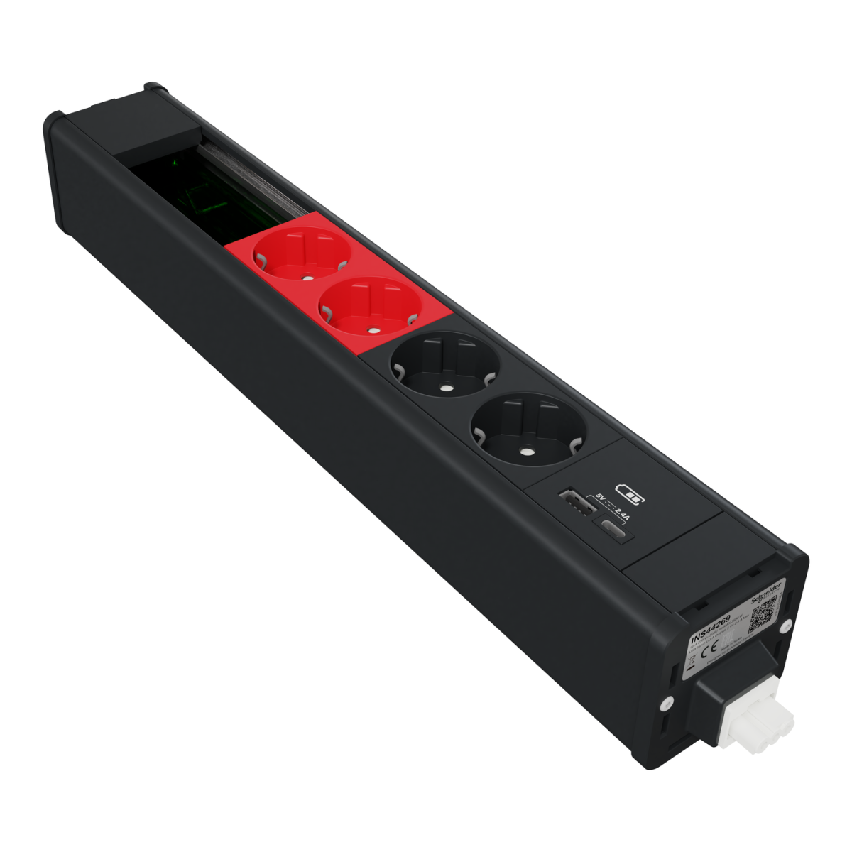 Nova Unica system - Módulos  2B 2V  USB A e C  VDI Antracite
