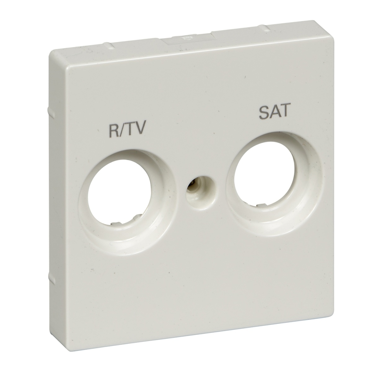 M-Elegance - Centro de tomada RTV-SAT - Branco brilhante