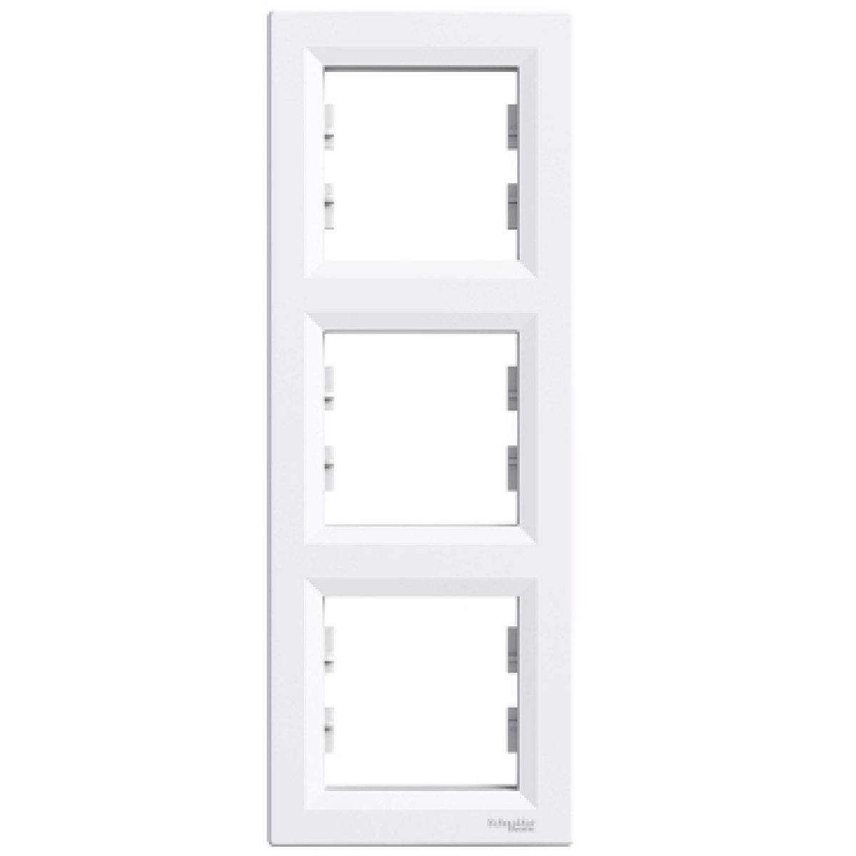 Asfora - quadro vertical de 3 tomadas - branca