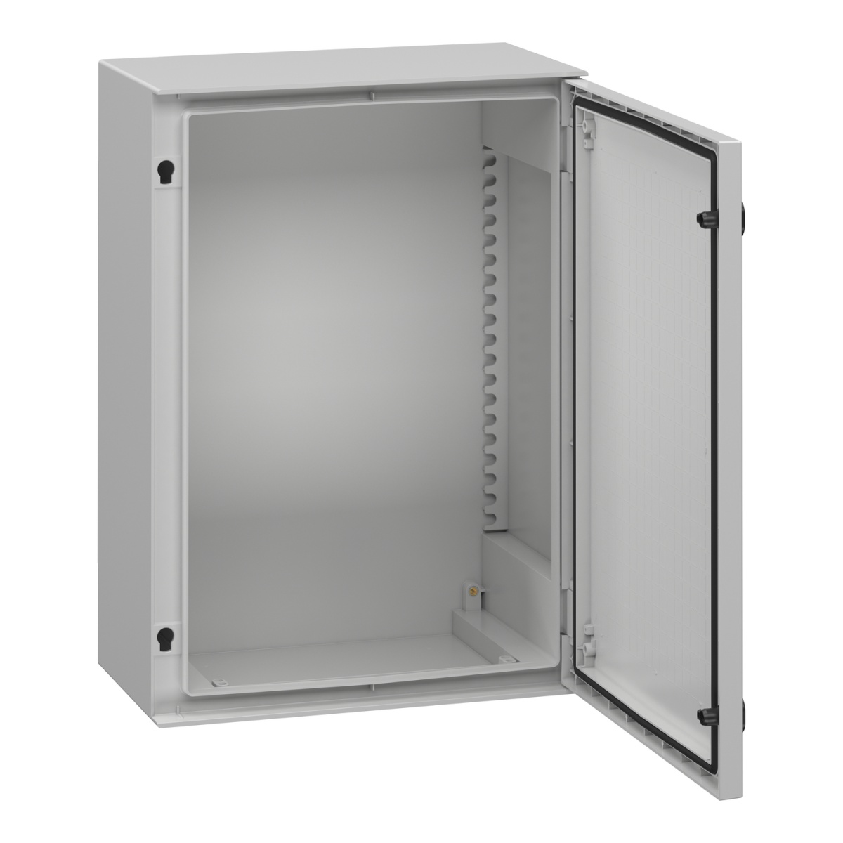 wall-mounting encl. polyester monobloc IP66 H747xW536xD300mmbakelite mount.pl.