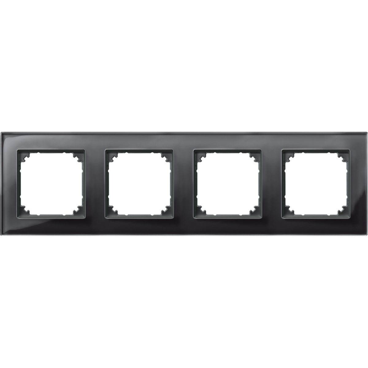Quadro, vidro do Merten M-Plan, 4 elementos, preto onyx