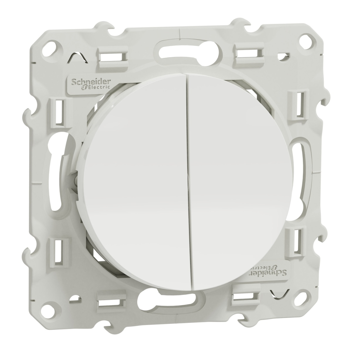 Odace - Comutador de escada  Botão de pressão NANF - 10A - Branco