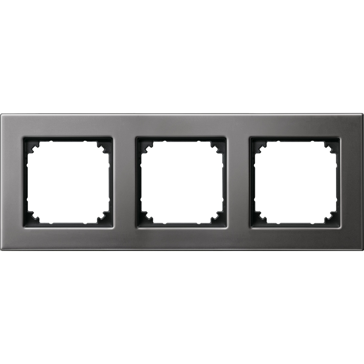 Quadro, metal Merten M-Plan, 3 elementos, rhodium cinza