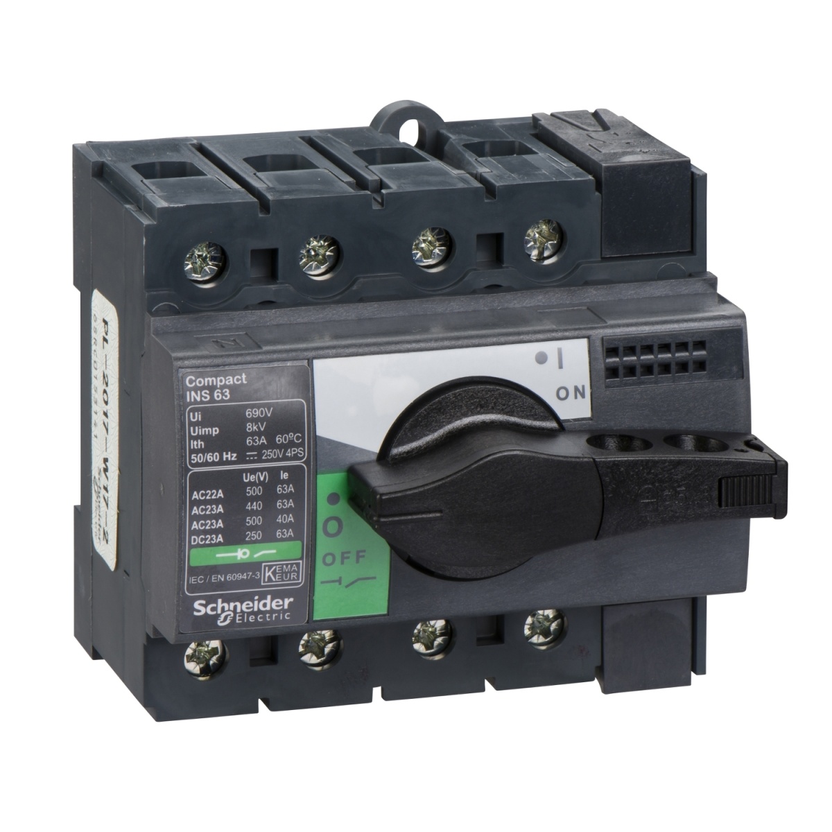 Interruptor seccionador Interpact INS63 - 4 pólos - 63 A
