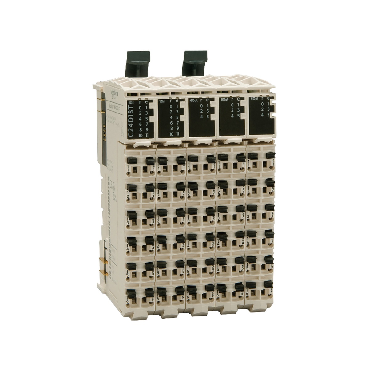 Bloco de expansão de ES compacto TM5 - 42 ES - 24 DI - 18 DO transistor