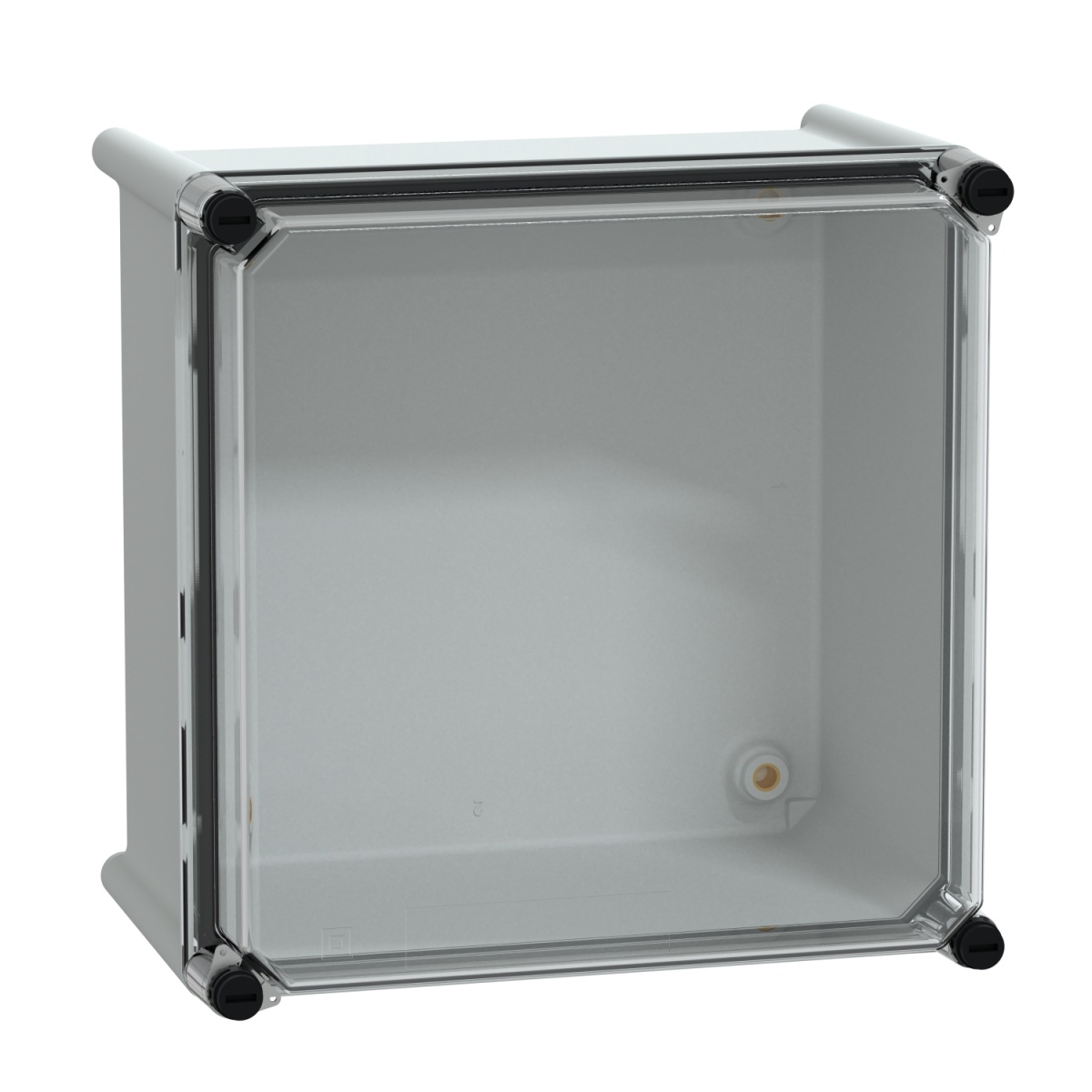 PLS box, polyester rear, transparent PC cover IP66 27x27x18cm